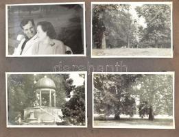 1942-1955 Régi családi fotóalbum, benne sok balatoni kép (Siófok, Balatonlelle, vitorlások, stb.), i...