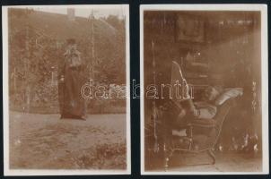 cca 1910 Vámbéry Ármin (1832-1913) orientalista, egyetemi tanár, a Magyar Tudományos Akadémia rendes tagja, 2 db fotó, 9x12 cm