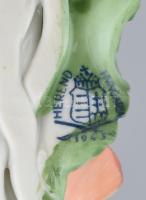 Herendi virág, kézzel festett, jelzett, kis pattanásokkal, h: 14,5 cm