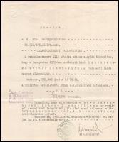 1938 Bp., báró szászbereki Kohner Simon Vilmos (eredetileg zsidó vallású, azonban ekkorra már katoli...