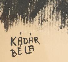 Kádár Béla jelzéssel: Női aktok. Tus, papír. Üvegezett fakeretben. 40x29 cm