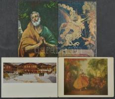 123 db MODERN művész képeslap fém dobozban / 12 modern art motive postcards in a metal box