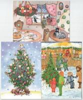 Karácsonyi Adventi Naptár - 3 db modern üdvözlőlap borítékokban / Advent calendar - 3 modern greeting cards in envelopes