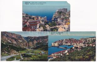 Dubrovnik, Ragusa; - 3 db régi képeslap / 3 pre-1945 postcards