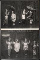 cca 1940 14 db vegyes érdekes fotó: színházi előadások, gyerek előadások, rendezvények 24x16 cm