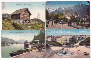 10 db RÉGI külföldi város képeslap vegyes minőségben / 10 pre-1945 European town-view postcards in mixed quality