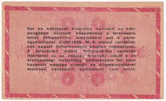 1946. 1.000.000AP vízjeles papíron, fordított címerrel, elcsúszott hátlapi nyomattal T:F apró szakad...