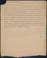 cca 1946 "Kirgiz Öreg-Harcos!" megszólítással írt levél / gépirat, 1945. évi politikai ese...