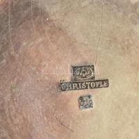 Christofle ezüstözött kereszelő pohár,jelzett, m: 7,5 cm,