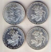 NSZK 1972. 10M Ag (4x) "Olimpia-Sportolók" komplett verdejel-sor T:BU