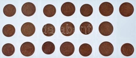 1931-1939. 1f bronz + 2f bronz (20db) T:XF-F
Adamo P1, P2