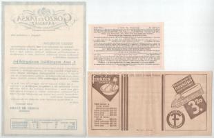 1934. "33. Magyar Királyi Osztálysorsjáték" második osztály egynyolcad sorsjegye, bélyegzé...