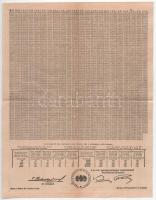 1934. "33. Magyar Királyi Osztálysorsjáték" második osztály egynyolcad sorsjegye, bélyegzé...