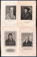 cca 1800 Kb 100 db külföldi arcképes acélmetszet. Hires emberek, politikusok, stb. Lapméret 23x13 cm