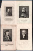 cca 1800 Kb 100 db külföldi arcképes acélmetszet. Hires emberek, politikusok, stb. Lapméret 23x13 cm
