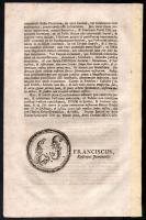 Zichy Ferenc: Edictum episcopi Jauriensis. De festorum celebratione. Győr. 1754. 2. Epistola pastora...
