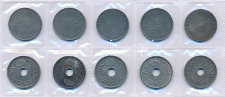 1916KB 20f Fe (5db) + 1941. 20f Fe (5db) T:VF,F