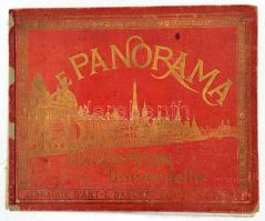 1900 Le Panorama Exposition Universelle. Libraire d'Art. Ludovic Baschet, Paris. Harántalakú kiadvány Párizs és a párizsi világkiállítás látványosságairól, rengeteg fekete-fehér illusztrációval. Kiadói aranyozott vászonkötés, hiányzó gerinccel, sérült borítóval, kijáró lapokkal / in damaged condition