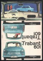 1964 Trabant 601, kihajtható, képekkel illusztrált, magyar nyelvű ismertető prospektus. VEB Sachsenr...