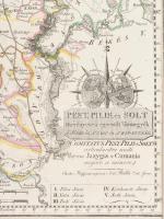 cca 1800 Pest-Pilis-Solt vármegye, a Jászság és a Kunság rézmetszetű térképe.
Comitatus Pest Pilis ...