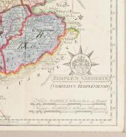 cca 1800 Zemplén vármegye térkép, Comitatus Zempléniensis). Magyarország vármegyéinek színezett, réz...