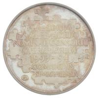 1994. "Az Alpok-Adria Munkaközösség alapításának 15. évfordulójára" ezüstözött fém emlékér...