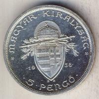 1938. 5P Ag "Szt. István" T:2