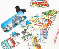 30 db hűtőmágnes (autók, járművek, stb.), vegyes méretben és állapotban, Negro papírtasakban