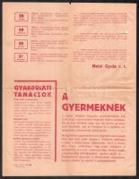 1937 Meinl Gyula Rt. Háztartásgazdasági Tanácsadója, étrend 1937. július hónapra, receptek, gyakorla...