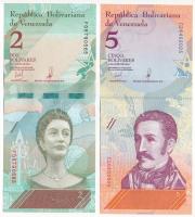 Venezuela 2018. 2B + 5B T:UNC  Venezuela 2018. 2 Bolivares + 5 Bolivares C:UNC