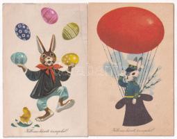 10 db MODERN magyar retro grafikai képeslap vegyes minőségben. Képzőművészeti Alap / 10 modern Hunga...