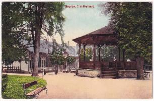 1908 Sopron, Erzsébet kert, zene pavilon (EB)