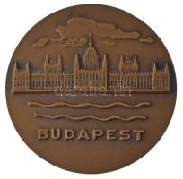 1984. Budapest / Bp. Bajnokság vegyes páros bronz emlékérem eredeti tokban (70mm) T:AU