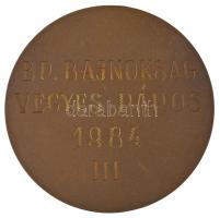 1984. "Budapest / Bp. Bajnokság vegyes páros" bronz emlékérem eredeti tokban (70mm) T:AU