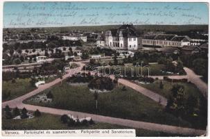 1915 Versec, Werschetz, Vrsac; Park és szanatórium. Gábor Lajos kiadása / park and sanatorium (EK)