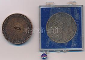 Bognár György (1944-) 1985. "40 éves a BÁV / Mária Terézia" kétoldalas bronz emlékérem plo...