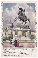 1902 Wien, Vienna, Bécs; Erzherzog Karl Monument. Kunst.-Verl.-Ges. Serie Wien 4. (EK)
