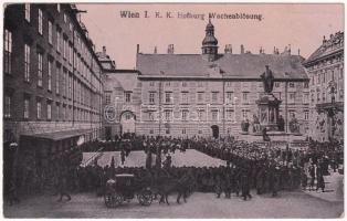 1917 Wien, Vienna, Bécs I. K.k. Hofburg Wacheablösung / changing of the castle guard