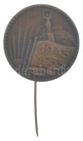 1955. 1945-1955 a felszabadulás 10. évfordulójára kiadott bronz jelvény (23mm) T:AU