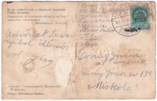 1941 Volóc, Volovec, Volovets; Sí- és vadászterepek a Borzsovai-havasokon, síelő szarvassal, téli sp...