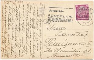 1938 Wroclaw, Breslau; Gartenstrasse / street at night, shops, automobiles