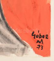 Gábor Marianne (1917-2014): Szobor lány, 1973.
Vegyes technika, papír, Jelzett.
22x28 cm