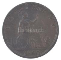 Nagy-Britannia 1860. 1f bronz "Viktória" T:VF Great Britain 1860. 1 Farthing bronz "Victoria" C:VF Krause KM#747