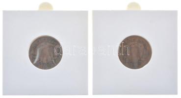 Svájc 1893B 2r bronz + 1899B 2r bronz T:XF,VF
Switzerland 1893B 2 Rappen bronze + 1899B 2 Rappen br...