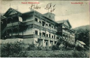 1912 Szováta, Sovata; Hunyadi Mátyás szálloda. Divald Károly műintézete 12-1908. / hotel, spa (EB)