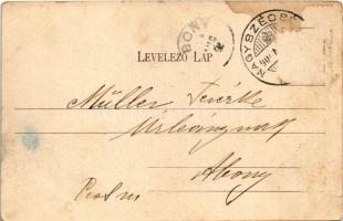 1904 Szécsény, Nagyszécsény; Hollókő vára, Gross kastély (Forgách kastély) északi része, Szent Feren...