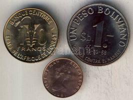 Bolívia 1968. 1P "FAO" T:1 + Man-sziget 1981. 1/2P "FAO" T:1 + Nyugat-Afrikai Ál...