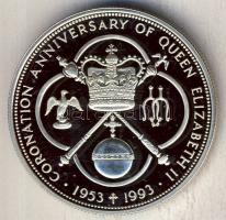 Kajmán-szigetek 1993. 5$ Ag "II. Erzsébet koronázási évfordulója" T:PP