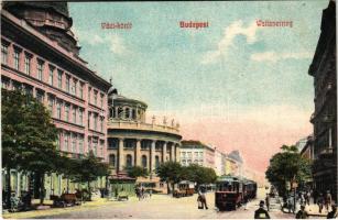 1909 Budapest VI. Váci körút (Bajcsy-Zsilinszky út), Bazilika, villamosok (EK)