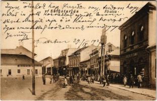 1927 Salgótarján, Fő utca, Löwy, Both, Friedler Samu üzlete és saját kiadása (EK)